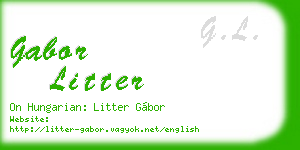gabor litter business card